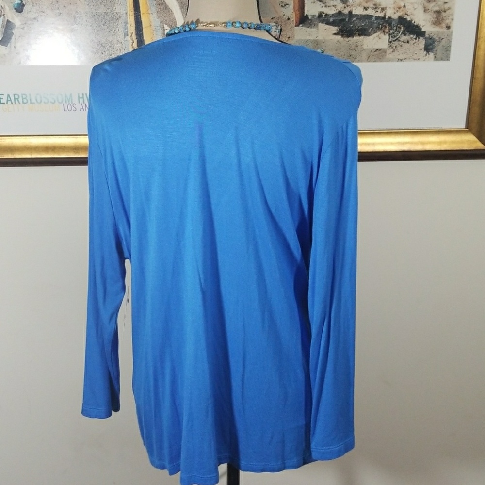 GEGRGE surplice blue top. Size XL - Picture 5 of 7